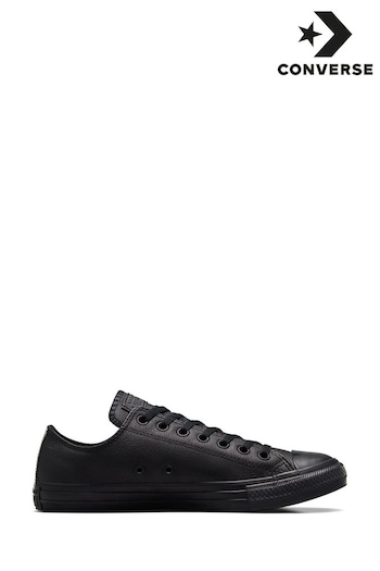 Converse Black Chuck Taylor All Stars Leather Ox Trainers (387559) | £70