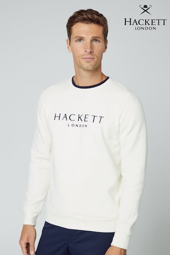Hackett London Men White Sweat Top (387713) | £130