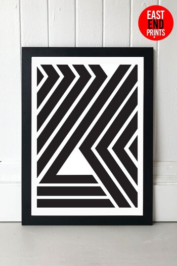 East End Prints Black Geometric Black Strips Print (388976) | £47 - £132