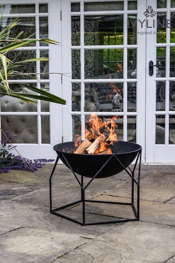 Ivyline Black Outdoor Buckingham Fire Pit (389011) | £250