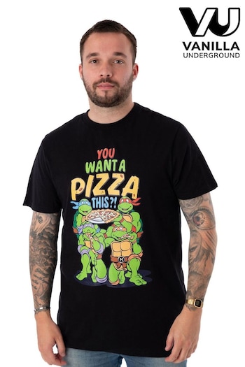 Vanilla Underground Black Teenage Mutant Ninja Turtles Mens Licensed T-Shirt (389066) | £21