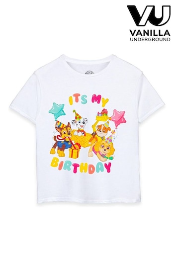 Vanilla Underground White Paw Patrol Kids Licensed Birthday T-Shirt (389123) | £14