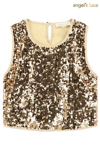 Angels Face Gold Diva Sequin Top (389545) | £50 - £55