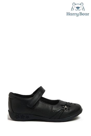 Harry Bear Black Unicorn School Girls Shoes (389705) | £24