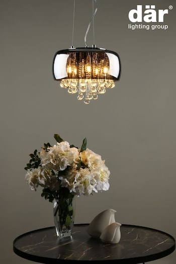 Dar Lighting Black Giselle 5 Light Ceiling Light Pendant (389944) | £169