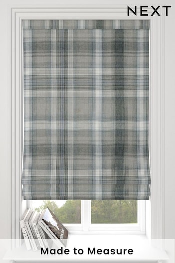 Check Grey Cosy Made To Measure Roman Blind (389946) | £75