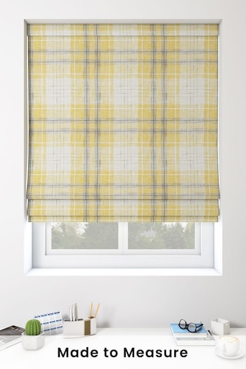 Gold Astley Check Made To Measure Roman Blind (389957) | £75