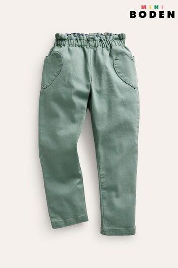Boden Green Denim Pull-On Trousers short (390208) | £27 - £32