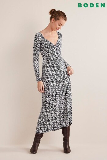 Boden Blue Petite Sweetheart Jersey Midi Dress (390210) | £98
