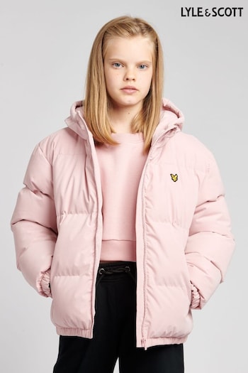 Lyle & Scott Girls Pink Puffer Coat (390313) | £85 - £102