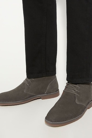 Dune London Grey Cashed Chukka Boots (390513) | £100