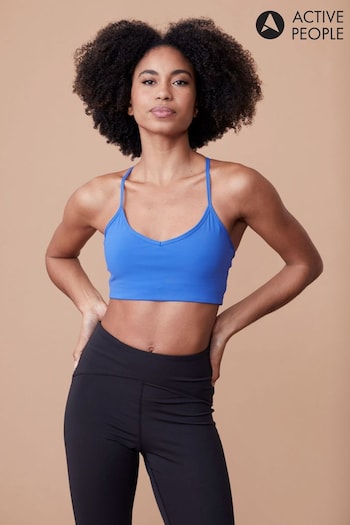 Active People Womens Blue Vinyasa Light Support Bra (390968) | £40