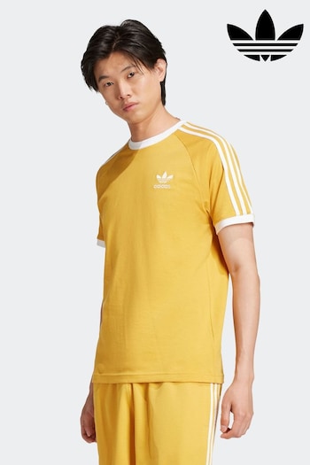 adidas Yellow Adicolor Classics 3-Stripes 100% Cotton  T-Shirt (391629) | £28