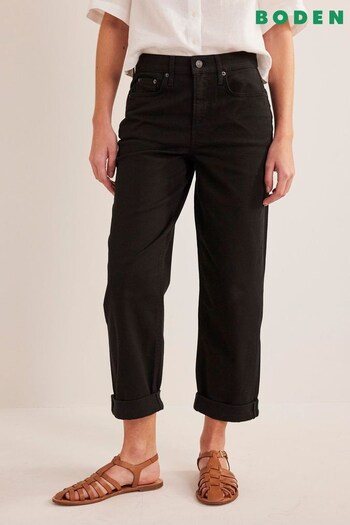 Boden Black Mid Rise Tapered Cow Jeans (391646) | £75