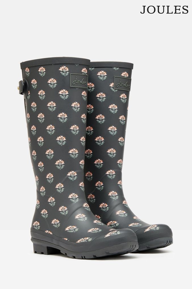 Joules black clearance gloss wellies