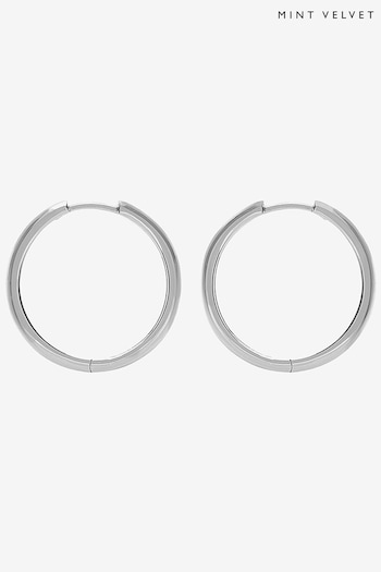 Mint Velvet Silver Plated Hoop Earrings (391982) | £39