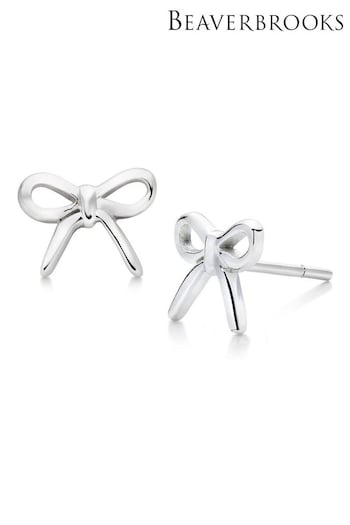Beaverbrooks Children's Mini B Silver Bow Earrings (392276) | £19
