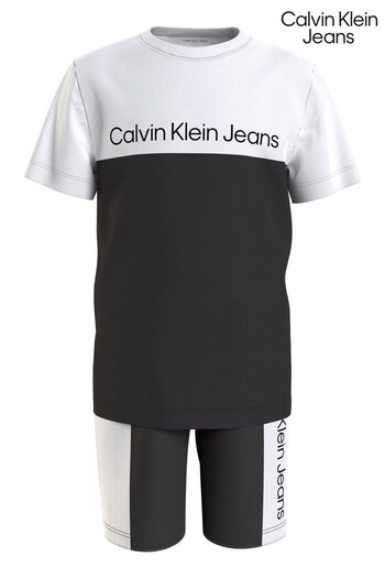 Calvin VTB Klein Jeans Boys Black Essential Colourblock Set (392436) | £85