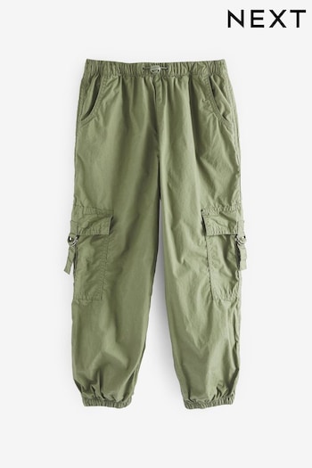 Khaki Green Jersey Lined Parachute Cargo Trousers (3-16yrs) (392494) | £19 - £24