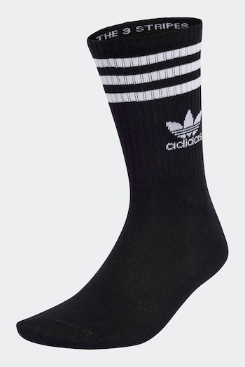 adidas Black Crew Socks 6 Pack (392597) | £20