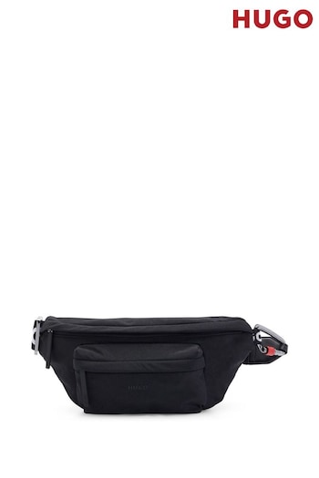 HUGO Branded-Strap Belt Black Bag With Logo Detail (392855) | £119