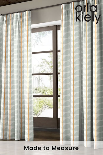 Orla Kiely Grey Two Colour Stem Made To Measure Curtains (392932) | £91