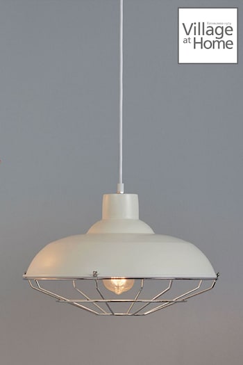 Village At Home Cream Cobden Cage Ceiling Light Fitting (393303) | £96