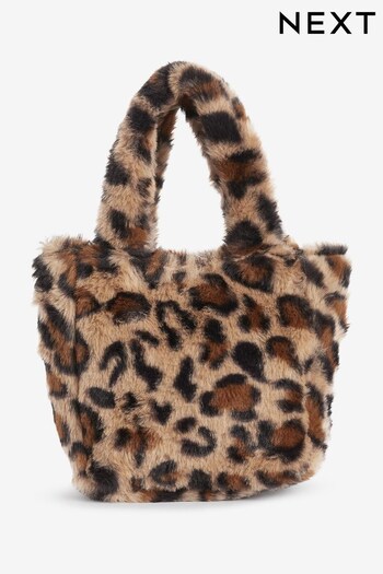 Brown Faux Fur Bucket Bag Set (393438) | £16
