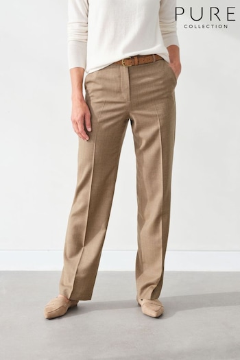 Pure Collection Animal High Waist Wide Leg Trousers (393722) | £130