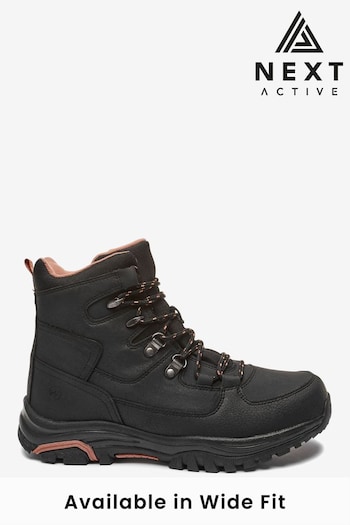 Black Regular/Wide Fit Next Active Sports Performance Forever Comfort® Waterproof Walking Boots (393788) | £75