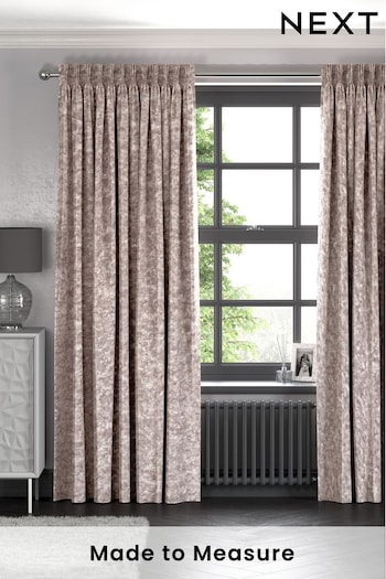 Pink Crushed Made To Measure Curtains (393858) | £44