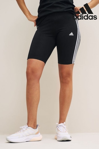 adidas leather Black 3 Stripe Shorts (394340) | £23