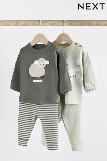 Monochrome Sheep 4 Piece Baby T-shirt and Legging Set (0mths-2yrs) (394355) | £20 - £22
