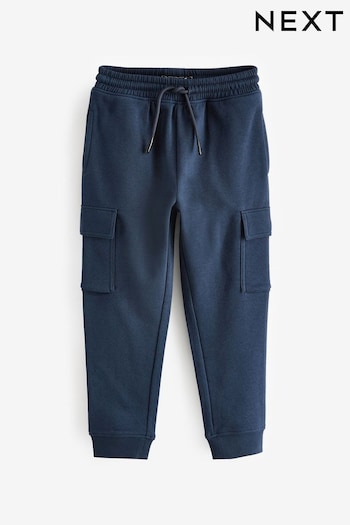 Navy Cargo Cotton-Rich Joggers (3-16yrs) (394643) | £12 - £19