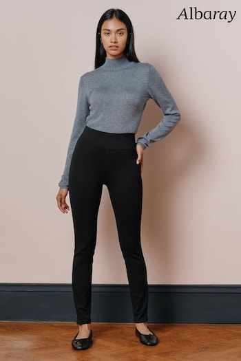 Albaray Ponte Zip Slim Black Trousers (394724) | £79