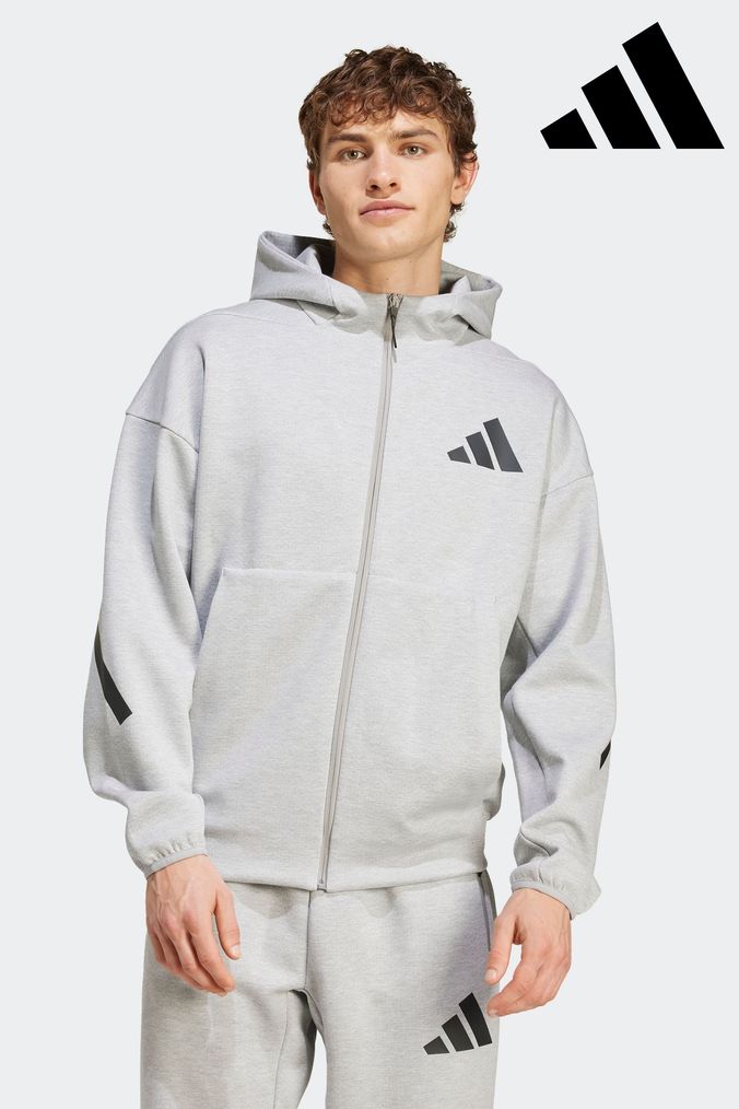 Adidas grey hoodie men discount