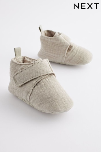 Neutral Muslin Wrap Baby Matt Boots (0-2mths) (394964) | £7 - £8