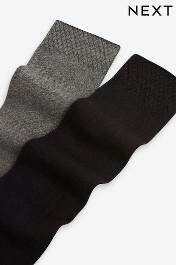 Black/Grey Super Soft Viscose Over The Knee Socks 2 Pack (395240) | £10