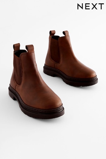 Chocolate Brown Chelsea Plein Boots (395387) | £28 - £35