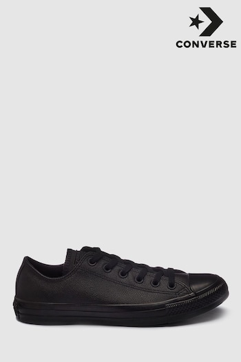 Converse Black Chuck Taylor All Stars Leather Ox Trainers (395579) | £65