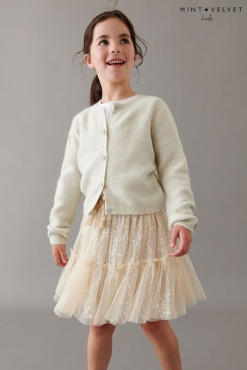 Mint Velvet Neutral Sequin Skirt (395627) | £35 - £39