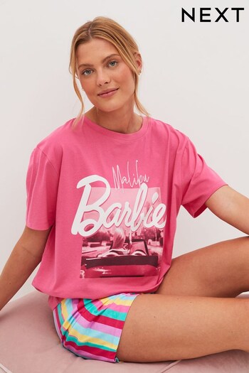 Pink Barbie Cotton Short Set Pyjamas (395645) | £27