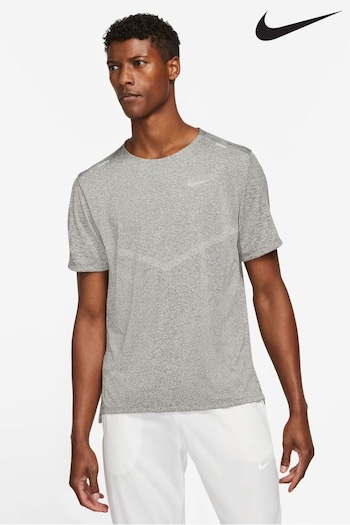 Nike Smoke Grey Dri-FIT Rise 365 Running T-Shirt (396119) | £40