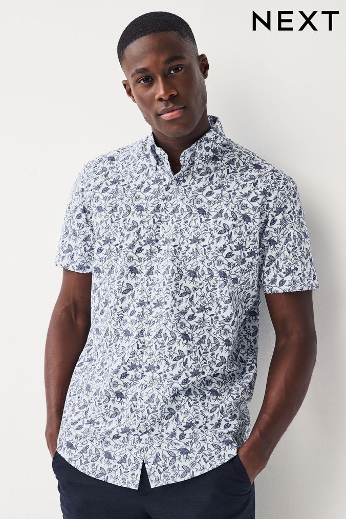 Buy Print Button Down Oxford Shirts Online Next UK