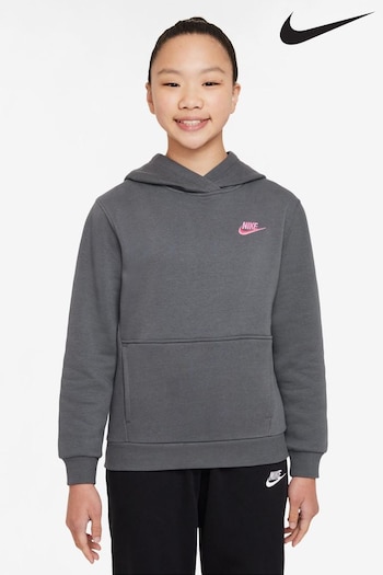 Nike Dark Grey Club Fleece Overhead Hoodie (396257) | £40