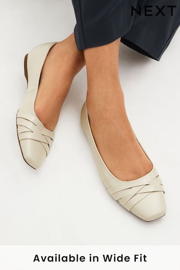 Bone Forever Comfort® Leather Square Toe Ballerina Shoes (396404) | £42