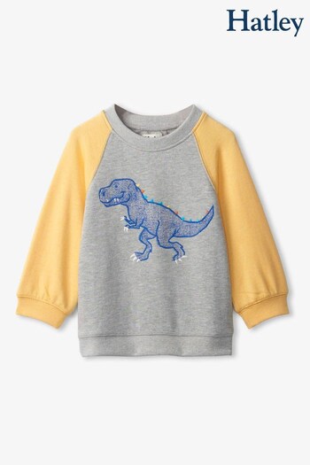 Hatley Grey Real Dino Pull Over Sweatshirt (396410) | £25