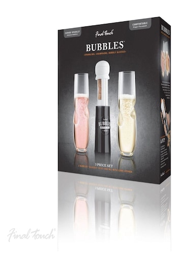 Jeray Clear Final Touch Bubbles Glasses and Opener 3 Piece Set (396841) | £38