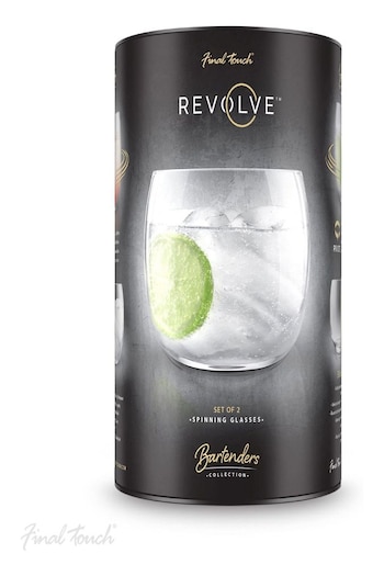 Jeray Clear Final Touch Set of 2 Revolve Cocktail Glass (396941) | £30