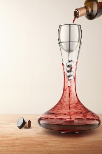 Jeray Clear Final Touch Stainless Steel Twister Decanter (397056) | £90